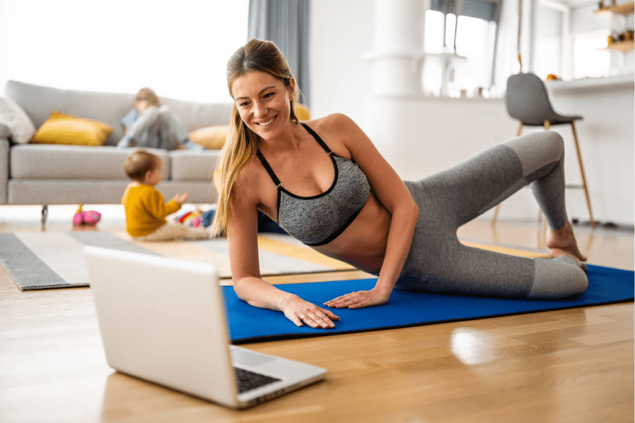 young woman is exercising yoga at home fitness w 2023 11 27 05 34 13 utc